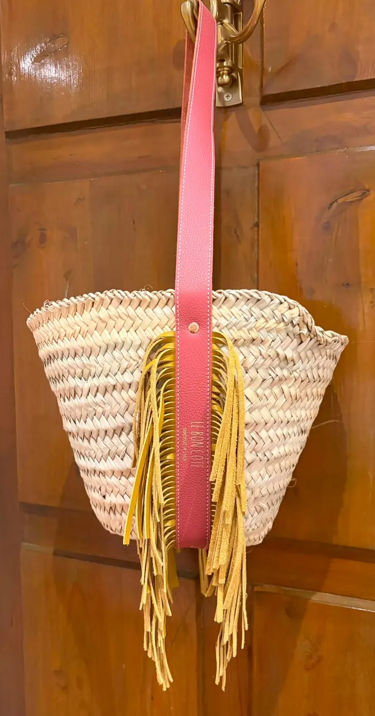 Cesta Apache en rosa marsala y cúrcuma