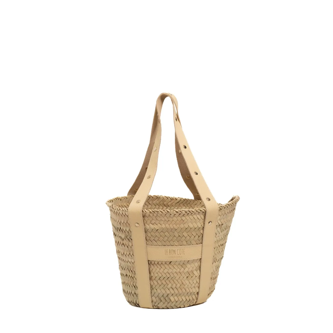 Cesta asa doble tachas en mantequilla